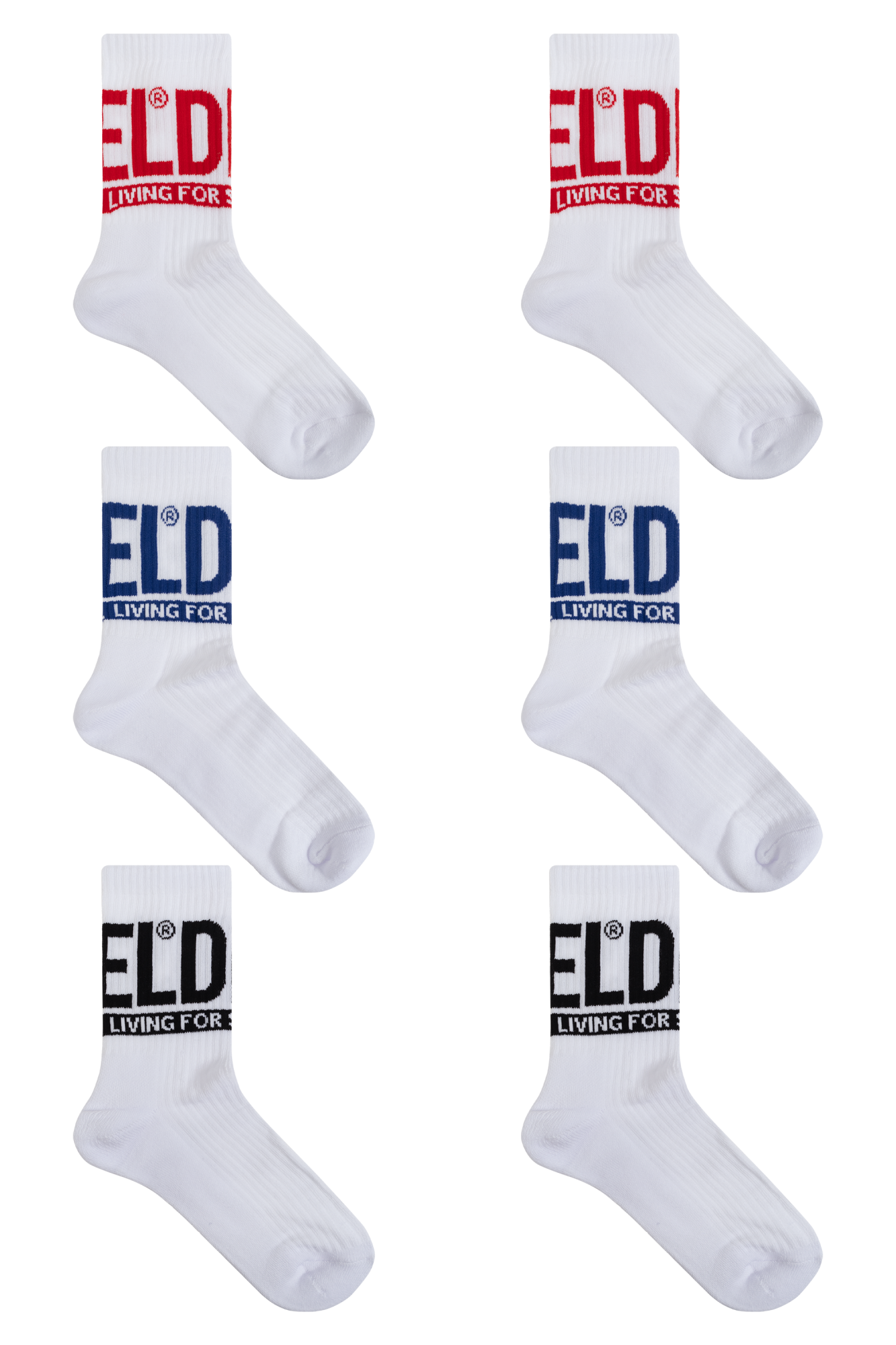 White Three-pack socks SKM-RAY-3PACK-CUSHIONED Diesel